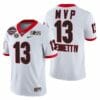Georgia Bulldogs #13 Stetson Bennett Jersey 2021-22 CFP National Champions MVP White