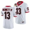 Georgia Bulldogs #13 Stetson Bennett Jersey 2021 Orange Bowl White 100th Anniversary