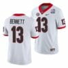 Georgia Bulldogs Bennett Jersey #13 2021 Peach Bowl White College Football