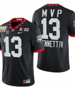 UGA #13 Stetson Bennett Jersey 3-Times CFP National Champions Black MVP Uniform
