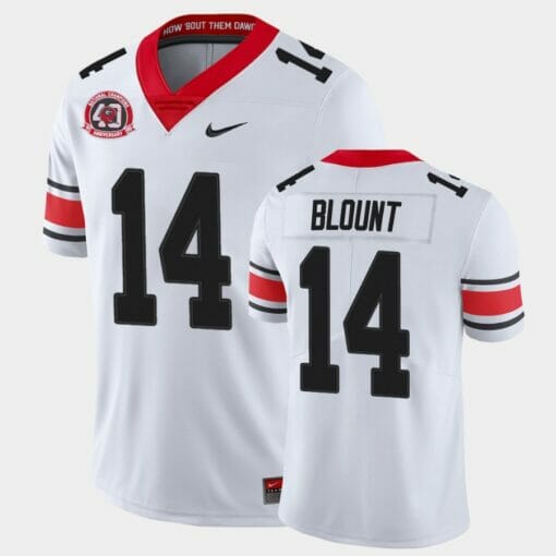 Georgia Bulldogs #14 Trey Blount White College Football 40th Anniversary Alternate Jersey