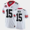 Georgia Bulldogs #15 Carson Beck White College Football 40th Anniversary Alternate Jersey