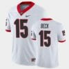 Georgia Bulldogs #15 Carson Beck White Game College Football Jersey