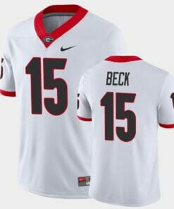 Georgia Bulldogs #15 Carson Beck White Game College Football Jersey