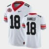 Georgia Bulldogs #18 JT Daniels White College Football 40th Anniversary Alternate Jersey