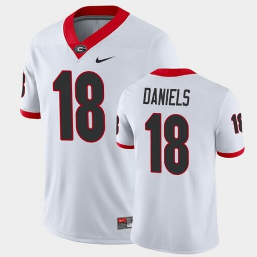 Georgia Bulldogs #18 JT Daniels White Game College Football Jersey