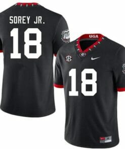 Georgia Bulldogs #18 Xavian Sorey Jr. Game College Football Jersey Black