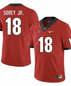 Georgia Bulldogs #18 Xavian Sorey Jr. Game College Football Jersey Red