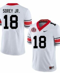Georgia Bulldogs #18 Xavian Sorey Jr. Game NCAA College Football Jersey White