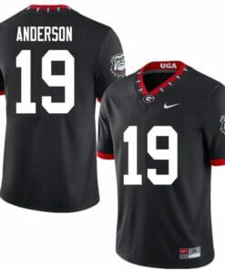 Georgia Bulldogs #19 Adam Anderson Game College Football Jersey Black