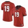 Georgia Bulldogs #19 Adam Anderson Game College Football Jersey Red