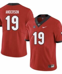 Georgia Bulldogs #19 Adam Anderson Game College Football Jersey Red