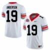 Georgia Bulldogs #19 Adam Anderson Game College Football Jersey White