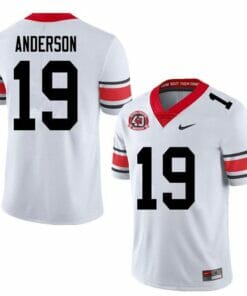 Georgia Bulldogs #19 Adam Anderson Game College Football Jersey White