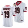 Georgia Bulldogs Bowers Jersey #19 2021 Orange Bowl White 100th Anniversary