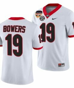 Georgia Bulldogs Bowers Jersey #19 2021 Orange Bowl White 100th Anniversary