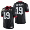 Georgia Bulldogs Bowers Jersey #19 3-Times CFP National Champions Black