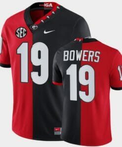 UGA Brock Bowers Jersey #19 Red Black Split Edition Mascot 100th Anniversary