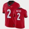 Georgia Bulldogs #2 DWan Mathis Red College Football Alumni Player Jersey