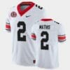 Georgia Bulldogs #2 DWan Mathis White College Football 40th Anniversary Alternate Jersey 7 Georgia Bulldogs #2 DWan Mathis White College Football 40th Anniversary Alternate Jersey