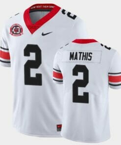 Georgia Bulldogs #2 DWan Mathis White College Football 40th Anniversary Alternate Jersey