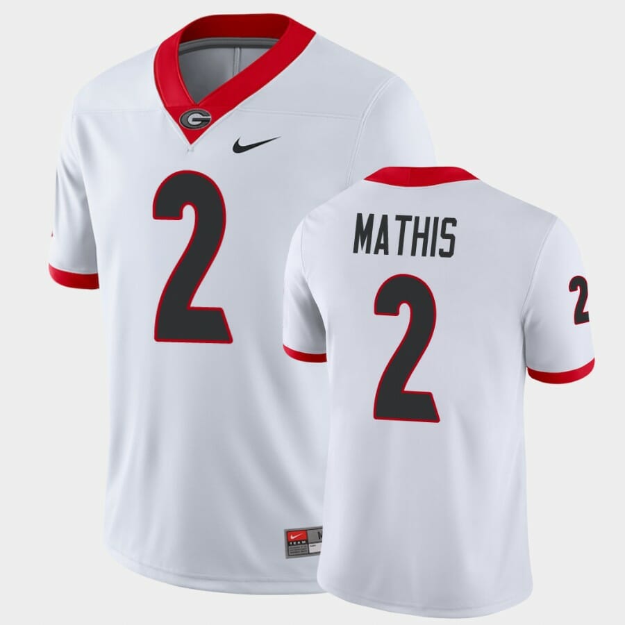 Georgia Bulldogs #2 DWan Mathis White Game College Football Jersey 1 Georgia Bulldogs #2 DWan Mathis White Game College Football Jersey
