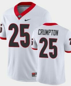 Georgia Bulldogs #25 Ahkil Crumpton White Game College Football Jersey