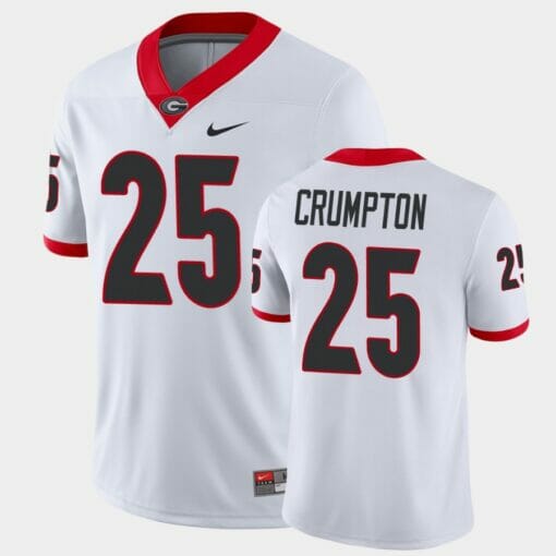 Georgia Bulldogs #25 Ahkil Crumpton White Game College Football Jersey