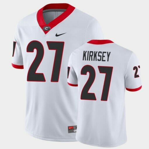Georgia Bulldogs #27 Austin Kirksey White Game College Football Jersey