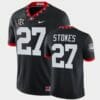 Georgia Bulldogs #27 Eric Stokes Black Mascot 100th Anniversary Alumni Jersey