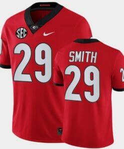 Georgia Bulldogs #29 Christopher Smith Red College Football Game Jersey