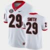 Georgia Bulldogs #29 Christopher Smith White College Football Game Jersey