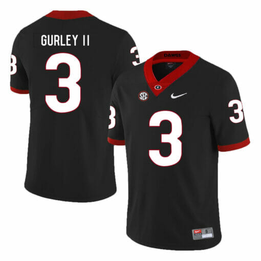 Georgia Bulldogs #3 Todd Gurley II College Football Black Jersey