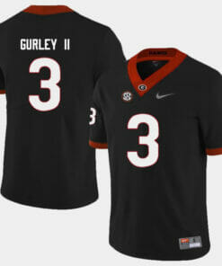 Georgia Bulldogs #3 Todd Gurley II College Football Jersey Black
