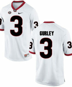 Georgia Bulldogs #3 Todd Gurley II College Football Jersey White SEC Patch