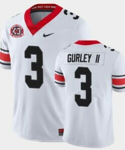 Georgia Bulldogs #3 Todd Gurley II White College Football 40th Anniversary Alternate Jersey