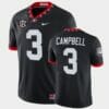 Georgia Bulldogs #3 Tyson Campbell Black Mascot 100th Anniversary Alumni Jersey 6 Georgia Bulldogs #3 Tyson Campbell Black Mascot 100th Anniversary Alumni Jersey
