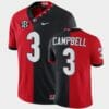 Georgia Bulldogs #3 Tyson Campbell Red Black Split Edition 100th Season Alumni Jersey