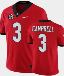 Georgia Bulldogs #3 Tyson Campbell Red College Football Alumni Jersey