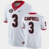 Georgia Bulldogs #3 Tyson Campbell White College Football Alumni Jersey 7 Georgia Bulldogs #3 Tyson Campbell White College Football Alumni Jersey