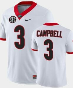 Georgia Bulldogs #3 Tyson Campbell White College Football Alumni Jersey
