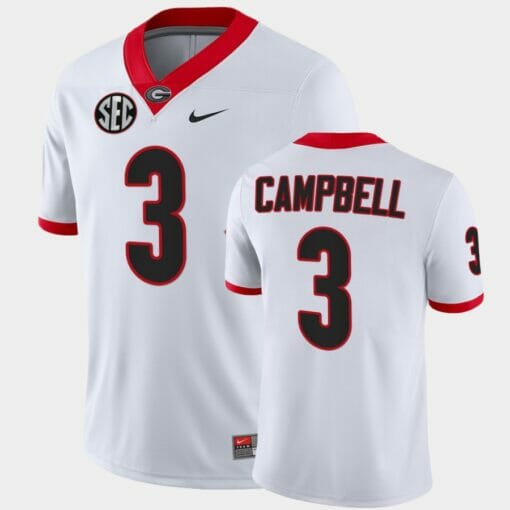 Georgia Bulldogs #3 Tyson Campbell White College Football Alumni Jersey