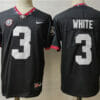 Georgia Bulldogs #3 White College Football Jersey