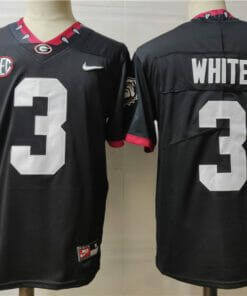 Georgia Bulldogs #3 White College Football Jersey