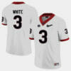 Georgia Bulldogs #3 Zamir White College Football Jersey Limited White 6 Georgia Bulldogs #3 Zamir White College Football Jersey Limited White