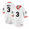 Georgia Bulldogs #3 Zamir White College Football Jersey White 6 Georgia Bulldogs #3 Zamir White College Football Jersey White