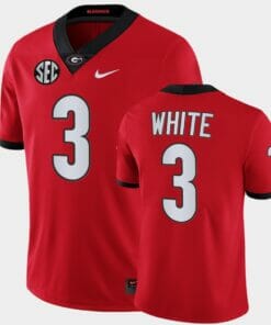 Georgia Bulldogs #3 Zamir White Red College Football Game Jersey