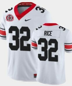 Georgia Bulldogs #32 Monty Rice White College Football 40th Anniversary Alternate Jersey