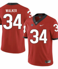Georgia Bulldogs #34 Herchel Walker College Football Jersey Red