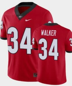 Georgia Bulldogs #34 Herchel Walker Red College Football Alumni Player Jersey